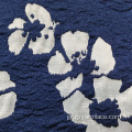 Μπλε Λευκό Λουλούδι Τζην Fancy Jacauqrd Fabric